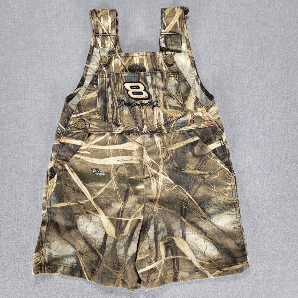 Vintage Dale Earnhardt Jr #8 Camo Overalls Size 2T Made In USA